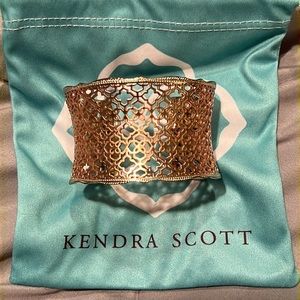 RARE Kendra Scott - Candice Rose Gold Two Tone Cuff Bracelet